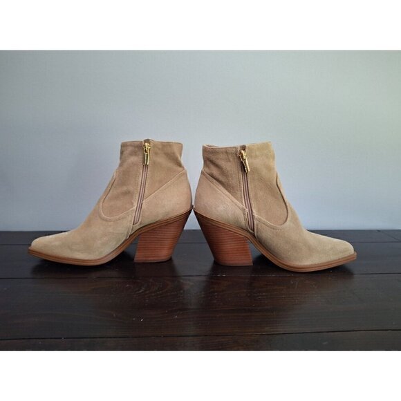 Vince Camuto Tan Leather Square Toe Bootie/NWOB, Size 9M - Picture 2 of 10